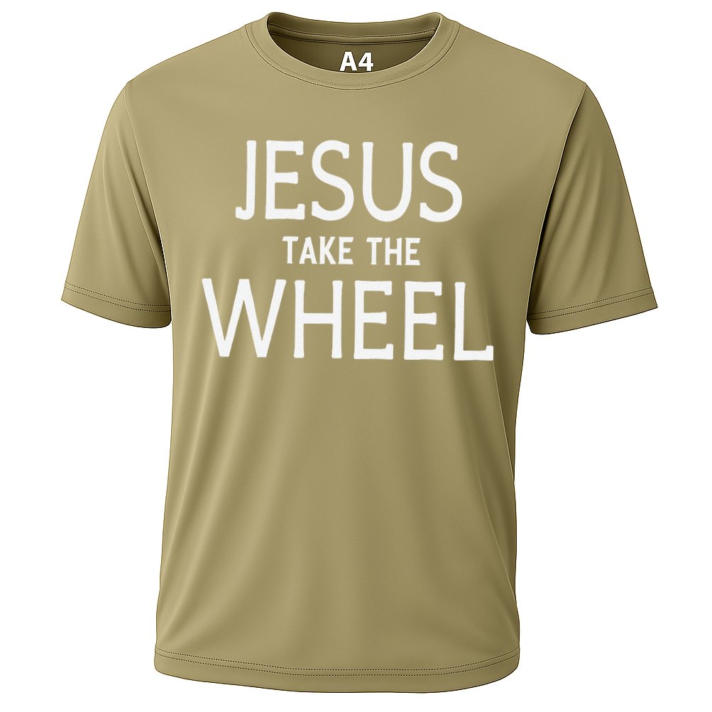 Funny Jesus Take The Wheel Happy Easter Family Gift Cooling Performance Crew T-Shirt