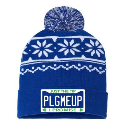 Funny Just The Tip Car Green Energy Earth Day Save Planet Gift USA-Made Snowflake Beanie