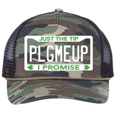 Funny Just The Tip Car Green Energy Earth Day Save Planet Gift Retro Rope Trucker Hat Cap