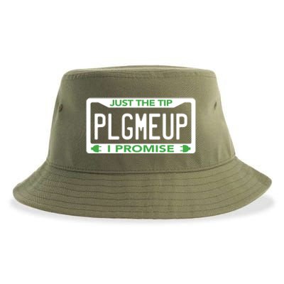 Funny Just The Tip Car Green Energy Earth Day Save Planet Gift Sustainable Bucket Hat