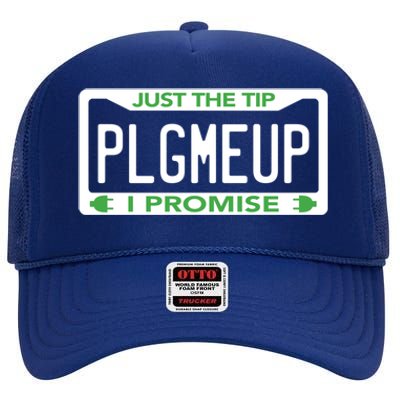 Funny Just The Tip Car Green Energy Earth Day Save Planet Gift High Crown Mesh Back Trucker Hat