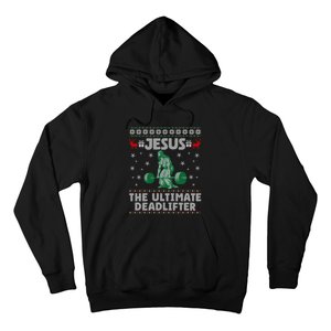 Funny Jesus The Ultimate Deadlifter Ugly Christmas Sweater Sweatshirt Hoodie