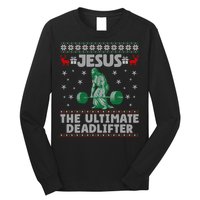 Funny Jesus The Ultimate Deadlifter Ugly Christmas Sweater Sweatshirt Long Sleeve Shirt