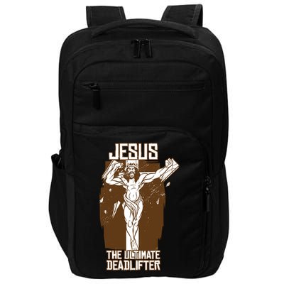 Funny Jesus The Ultimate Deadlifter Deadlift Afterlife Meaningful Gift Impact Tech Backpack