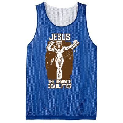 Funny Jesus The Ultimate Deadlifter Deadlift Afterlife Meaningful Gift Mesh Reversible Basketball Jersey Tank