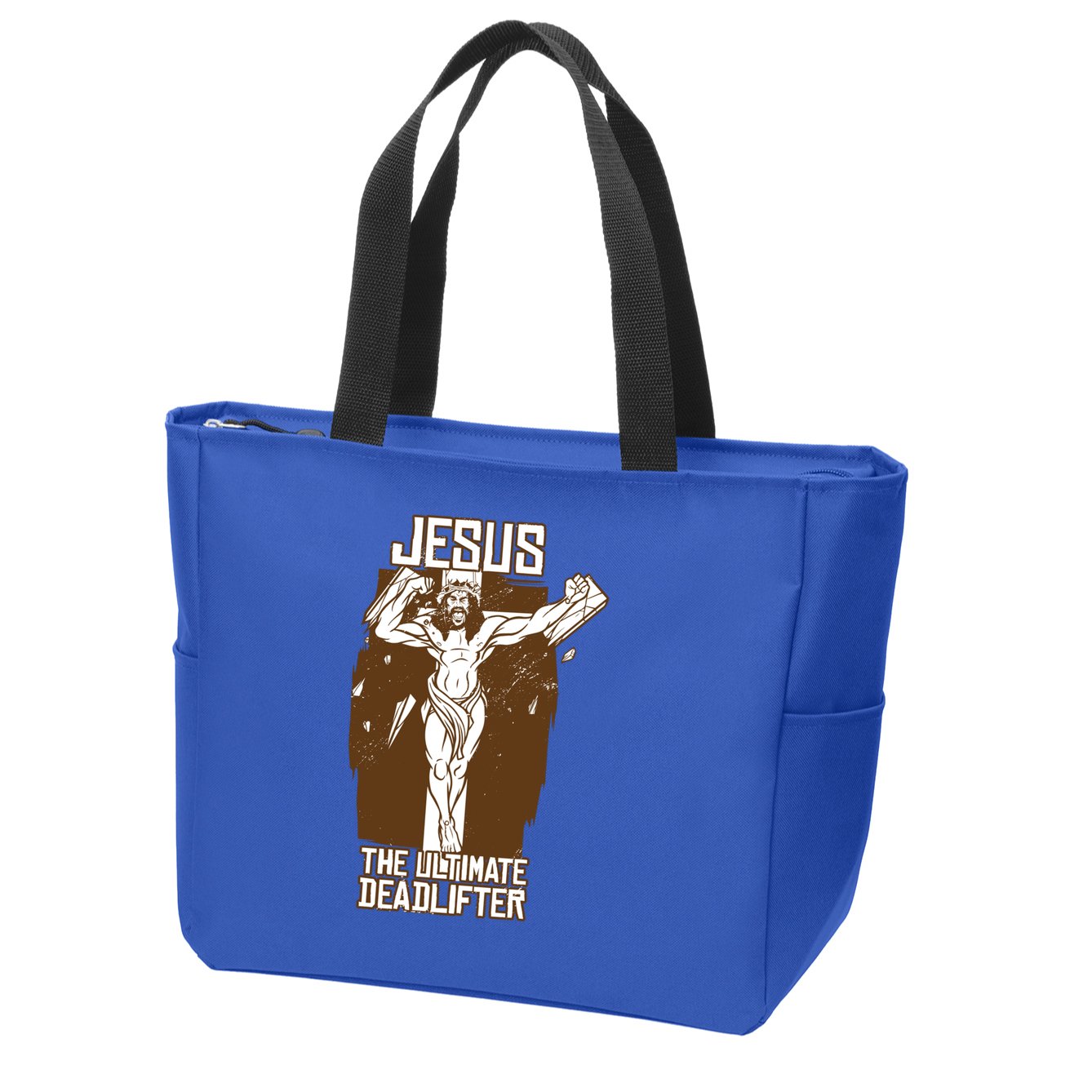 Funny Jesus The Ultimate Deadlifter Deadlift Afterlife Meaningful Gift Zip Tote Bag