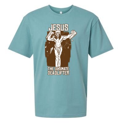 Funny Jesus The Ultimate Deadlifter Deadlift Afterlife Meaningful Gift Sueded Cloud Jersey T-Shirt