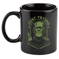 Frankenste!in Just Trying To Keep It Together Halloween 11oz C Handle Ceramic Mug