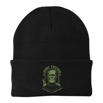 Frankenste!in Just Trying To Keep It Together Halloween Beanie