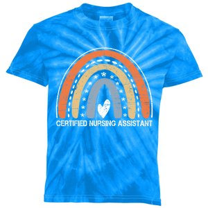 Funny Job Title Worker Rainbow Certified Nursing Assistant Cute Gift Kids Tie-Dye T-Shirt