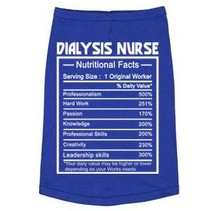 Funny Job Title Worker Nutrition Facts Dialysis Nurse Gift Doggie Tank