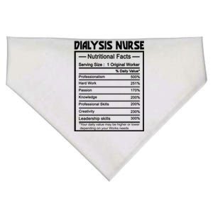 Funny Job Title Worker Nutrition Facts Dialysis Nurse Gift USA-Made Doggie Bandana