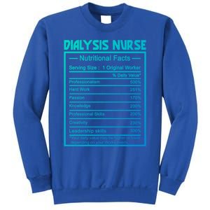 Funny Job Title Worker Nutrition Facts Dialysis Nurse Gift Sweatshirt