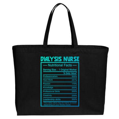 Funny Job Title Worker Nutrition Facts Dialysis Nurse Gift Cotton Canvas Jumbo Tote