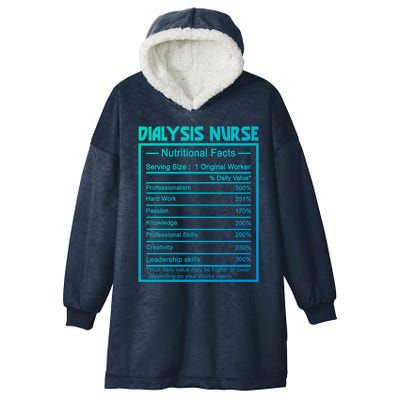 Funny Job Title Worker Nutrition Facts Dialysis Nurse Gift Hooded Wearable Blanket