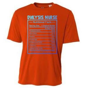 Funny Job Title Worker Nutrition Facts Dialysis Nurse Gift Cooling Performance Crew T-Shirt