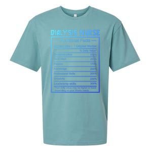 Funny Job Title Worker Nutrition Facts Dialysis Nurse Gift Sueded Cloud Jersey T-Shirt