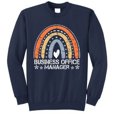 Funny Job Title Vintage Rainbow Business Office Manager Sweatshirt