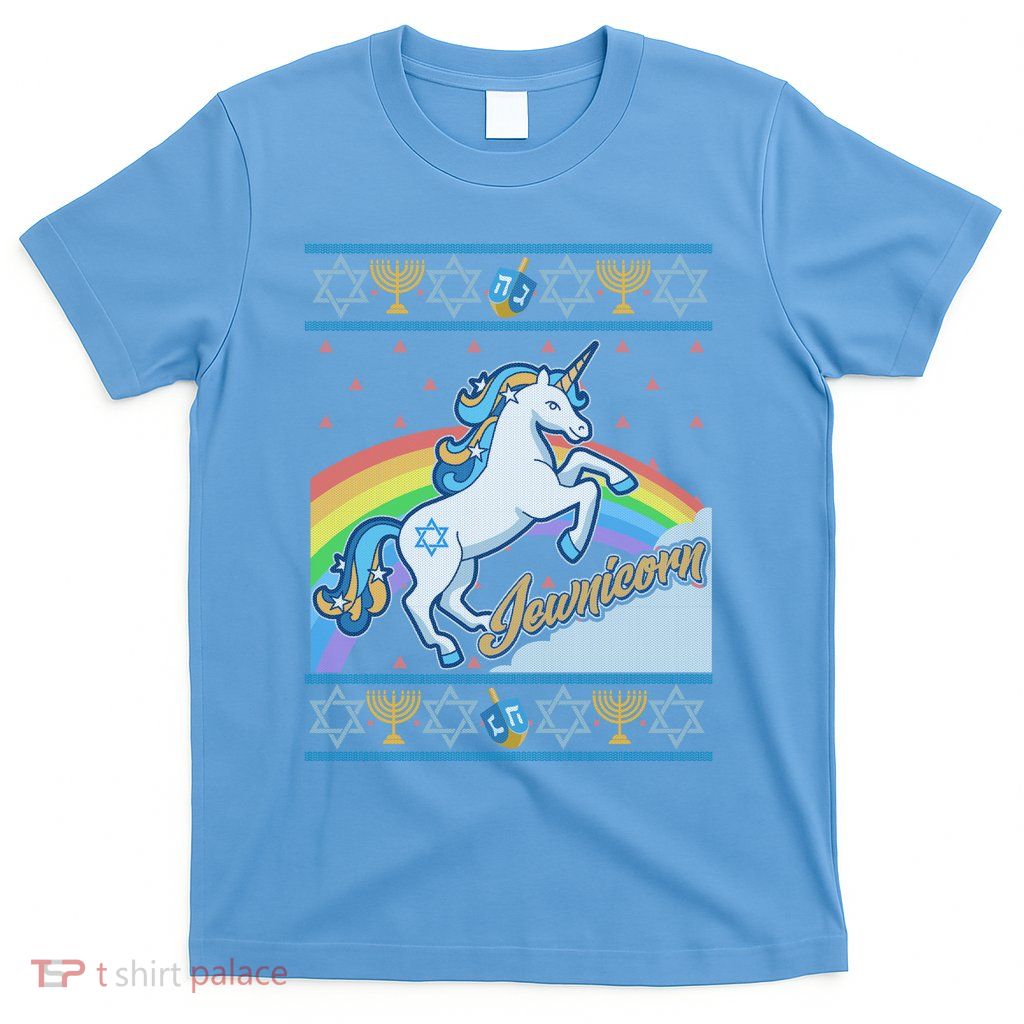 Funny Jewnicorn Unicorn Ugly Hanukkah Sweater T-Shirt