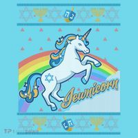 Funny Jewnicorn Unicorn Ugly Hanukkah Sweater T-Shirt