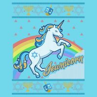 Funny Jewnicorn Unicorn Ugly Hanukkah Sweater Premium T-Shirt