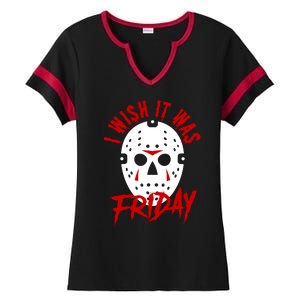 Friday Jason Voorhees Horror Movie Mask Halloween Ladies Halftime Notch Neck Tee