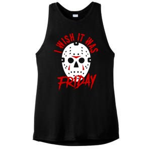 Friday Jason Voorhees Horror Movie Mask Halloween Ladies PosiCharge Tri-Blend Wicking Tank