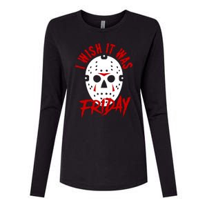 Friday Jason Voorhees Horror Movie Mask Halloween Womens Cotton Relaxed Long Sleeve T-Shirt