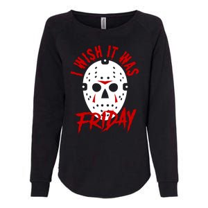 Friday Jason Voorhees Horror Movie Mask Halloween Womens California Wash Sweatshirt