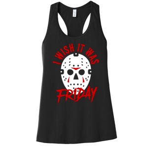 Friday Jason Voorhees Horror Movie Mask Halloween Women's Racerback Tank