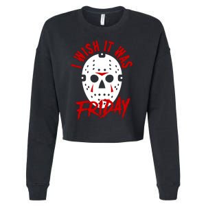 Friday Jason Voorhees Horror Movie Mask Halloween Cropped Pullover Crew