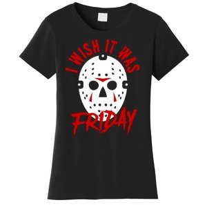 Friday Jason Voorhees Horror Movie Mask Halloween Women's T-Shirt