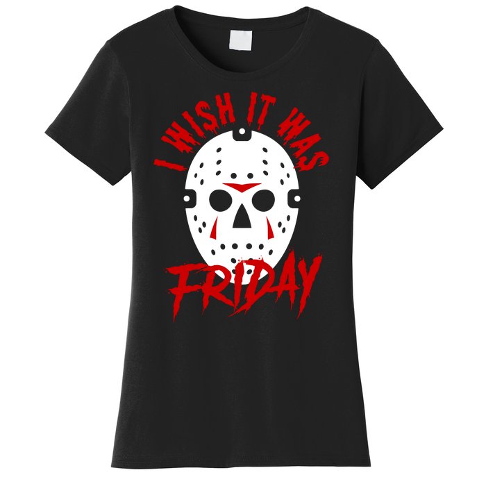 Friday Jason Voorhees Horror Movie Mask Halloween Women's T-Shirt