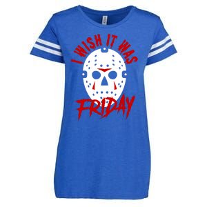 Friday Jason Voorhees Horror Movie Mask Halloween Enza Ladies Jersey Football T-Shirt