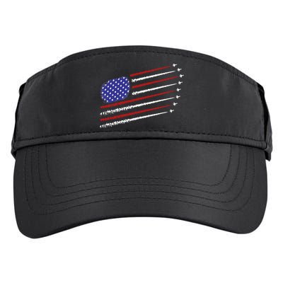 Fighter Jets With USA American Flag 4th Of July Celebration Adult Drive Performance Visor