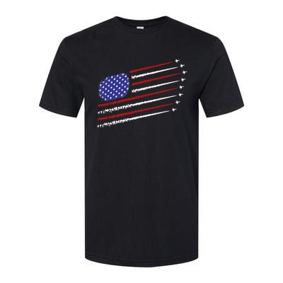 Fighter Jets With USA American Flag 4th Of July Celebration Softstyle® CVC T-Shirt