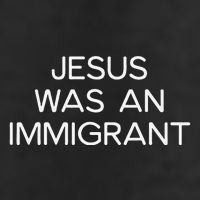 Funny Jesus Was An Immigrant Faith Jesus Christian 7 Panel Mesh Trucker Snapback Hat