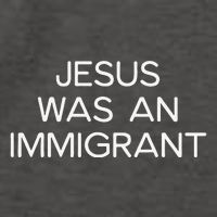 Funny Jesus Was An Immigrant Faith Jesus Christian Vector Backpack