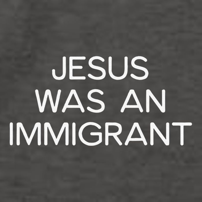 Funny Jesus Was An Immigrant Faith Jesus Christian Vector Backpack