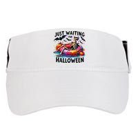 Funny Just Waiting For Halloween Skeleton Spooky Vibe Summer Adult Drive Performance Visor
