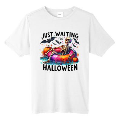 Funny Just Waiting For Halloween Skeleton Spooky Vibe Summer Tall Fusion ChromaSoft Performance T-Shirt