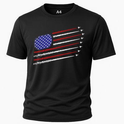 Fighter Jets With USA American Flag 4th Of July Celebration Performance Shirt