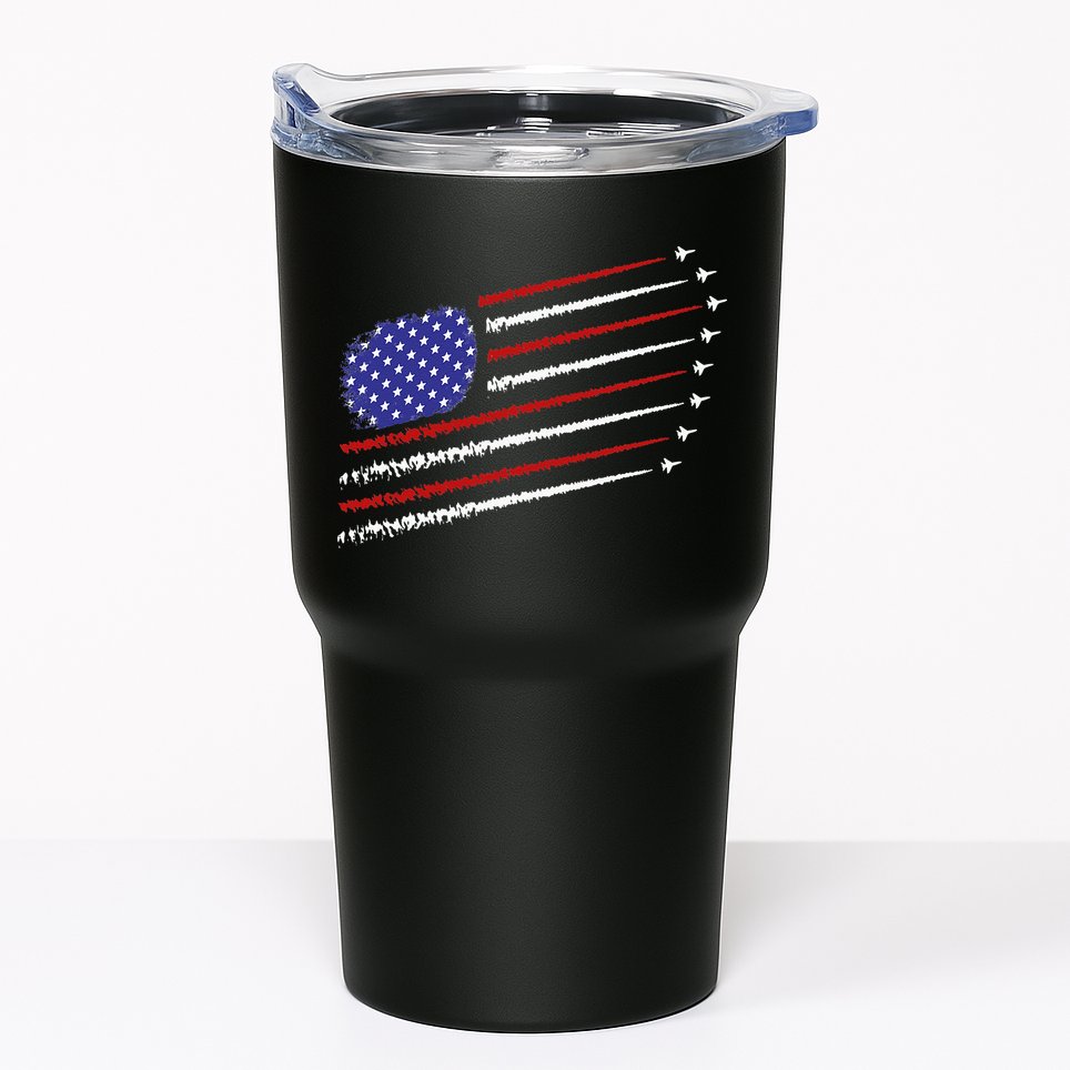 Fighter Jets With USA American Flag 4th Of July Celebration Tumbler