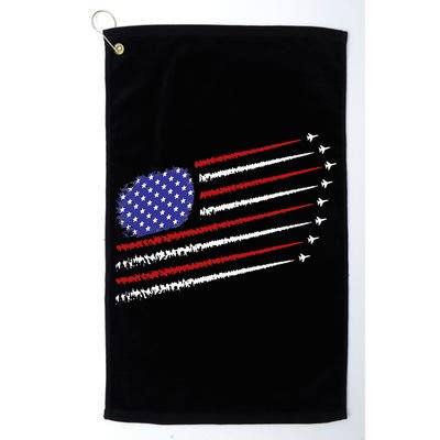 Fighter Jets With USA American Flag 4th Of July Celebration Golf Towel