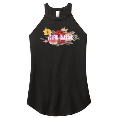 Floral Joyful Warrior For Kamala Harris Walz Madam President Women’s Perfect Tri Rocker Tank