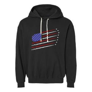 Fighter Jets With Usa American Flag Garment-Dyed Fleece Hoodie