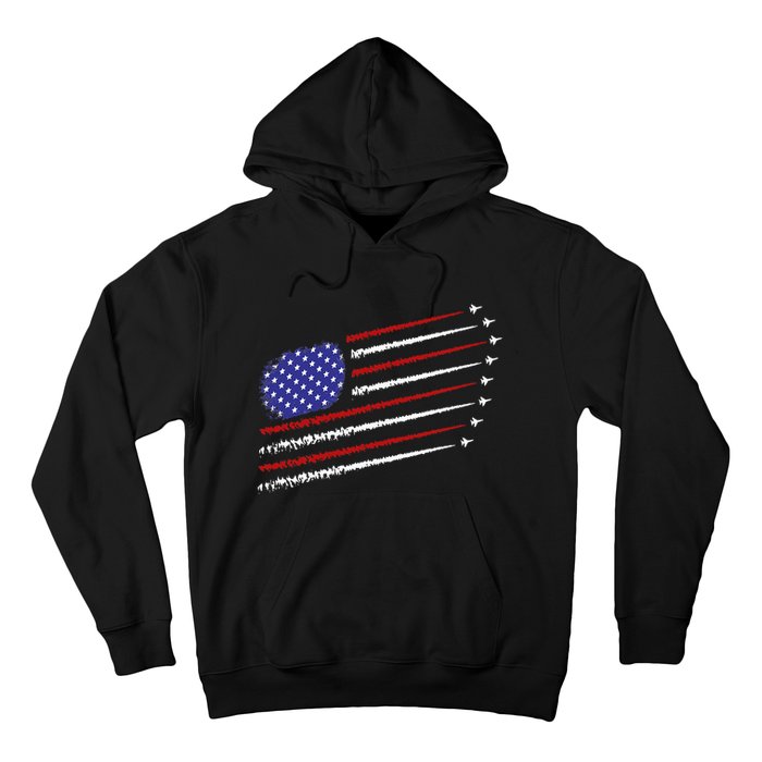 Fighter Jets With Usa American Flag Hoodie