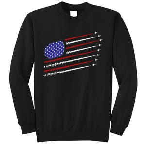 Fighter Jets With Usa American Flag Sweatshirt