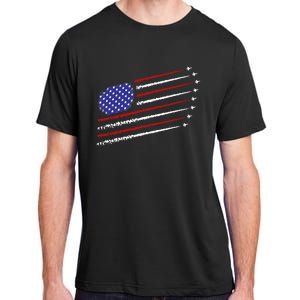 Fighter Jets With Usa American Flag Adult ChromaSoft Performance T-Shirt