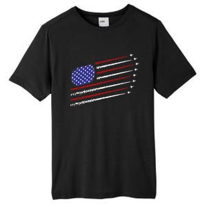 Fighter Jets With Usa American Flag Tall Fusion ChromaSoft Performance T-Shirt